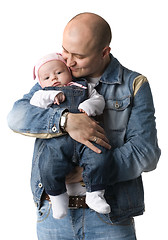 Image showing Father with baby