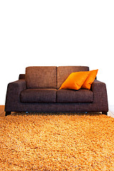 Image showing Brown sofa