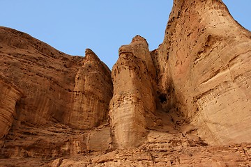 Image showing Solomon pillars rock in Timna national desert park in Israel 