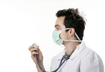 Image showing Doctor with stethoscope