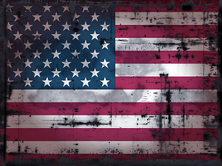 Image showing grungy us flag