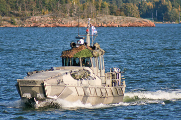 Image showing Military boat on Baltic sea