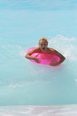 Image showing Woman enjoying the sea