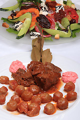 Image showing Traditional Greek rabbit stifado