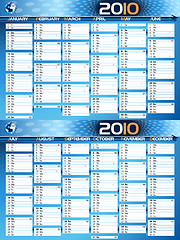 Image showing 2010 blue planning calendar