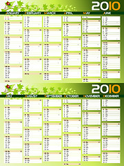 Image showing 2010 green planning calendar