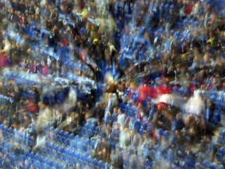 Image showing Crowd of fans on the stadium