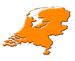 Image showing Netherlands 3d map with national color