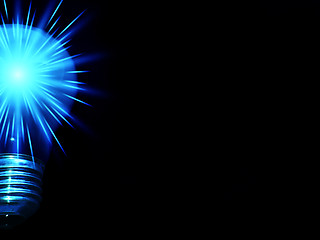 Image showing Blue Shiny Bulb_half