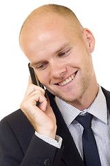 Image showing successful businessman making phone call