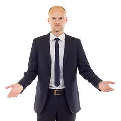 Image showing Businessman welcoming guests