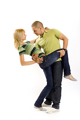 Image showing young couple in a dance position