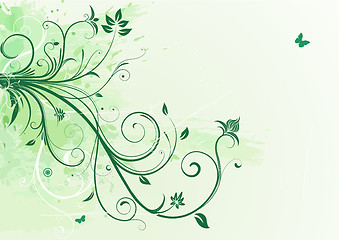 Image showing Grunge Floral Background