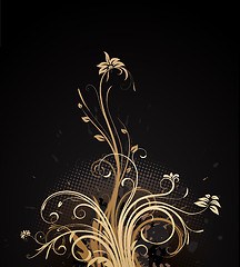 Image showing Grunge Floral Background