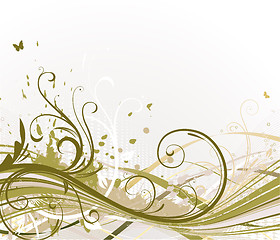 Image showing Grunge Floral Background