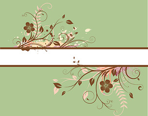 Image showing Floral Decorative banner