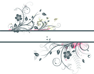 Image showing Floral Decorative banner