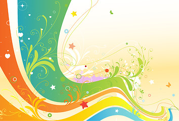 Image showing floral abstract background