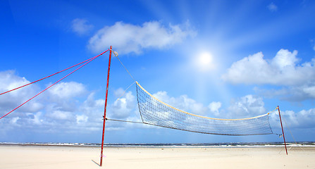 Image showing Beautiful beach with sunlight