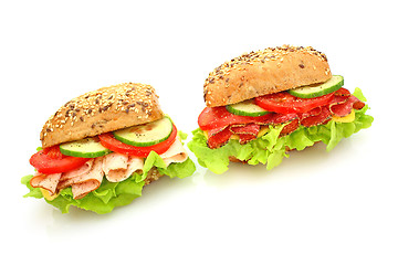 Image showing Fresh sandwich with vegetables