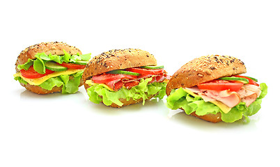 Image showing Fresh sandwich with vegetables