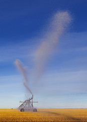 Image showing Irrigation spraying