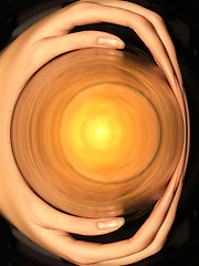 Image showing Two Hands holding a Globe