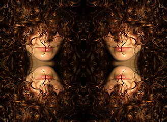 Image showing Hidden Woman Face - Hidden by hair