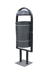 Image showing Black dustbin