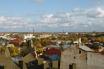 Image showing Roofs of a small town