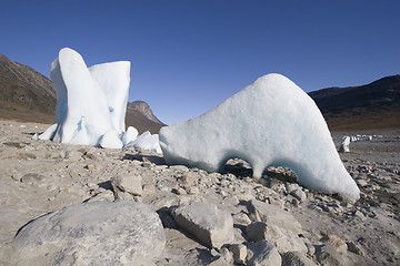 Image showing Funny shaped icebergs