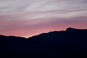 Image showing Pink evening sky