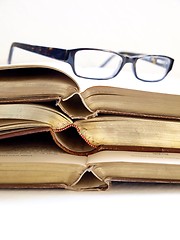 Image showing Books and Glasses