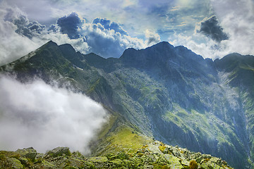 Image showing The place where the clouds turn back