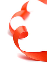 Image showing red satin ribbon