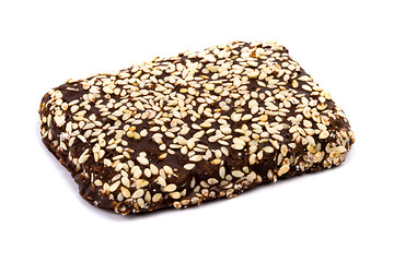 Image showing chocolate cookie with sesame