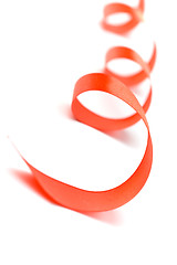 Image showing red satin ribbon