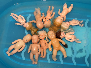 Image showing bathing dolls