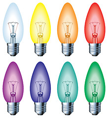 Image showing Color light bulb