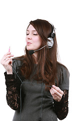 Image showing Girl in headphone