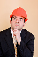 Image showing Contemplative Contractor