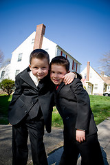 Image showing Two Happy Young Boys