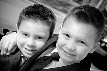 Image showing Two Happy Young Boys