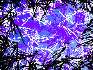 Image showing Blue Scribbles Funk