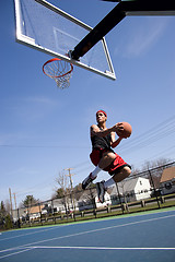 Image showing Man Playing Basketball