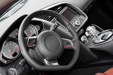 Image showing Modern Sports Car Interior