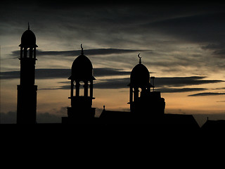 Image showing buildings in sundown