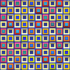 Image showing Colorful Squares Pattern