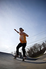 Image showing Skateboarder at the Skate Park