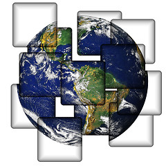 Image showing Earth In Tiles